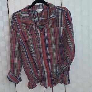 Christopher & Banks Fall Plaid Shirt style jacket.